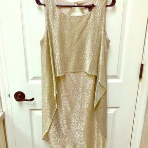 SL Fashions of New York Gold Cocktail Dress